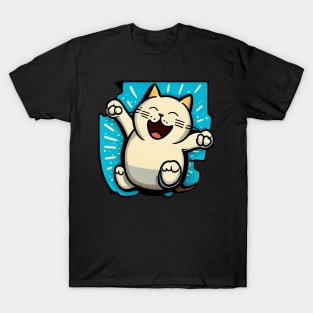 Happy cat #cat #kitty T-Shirt